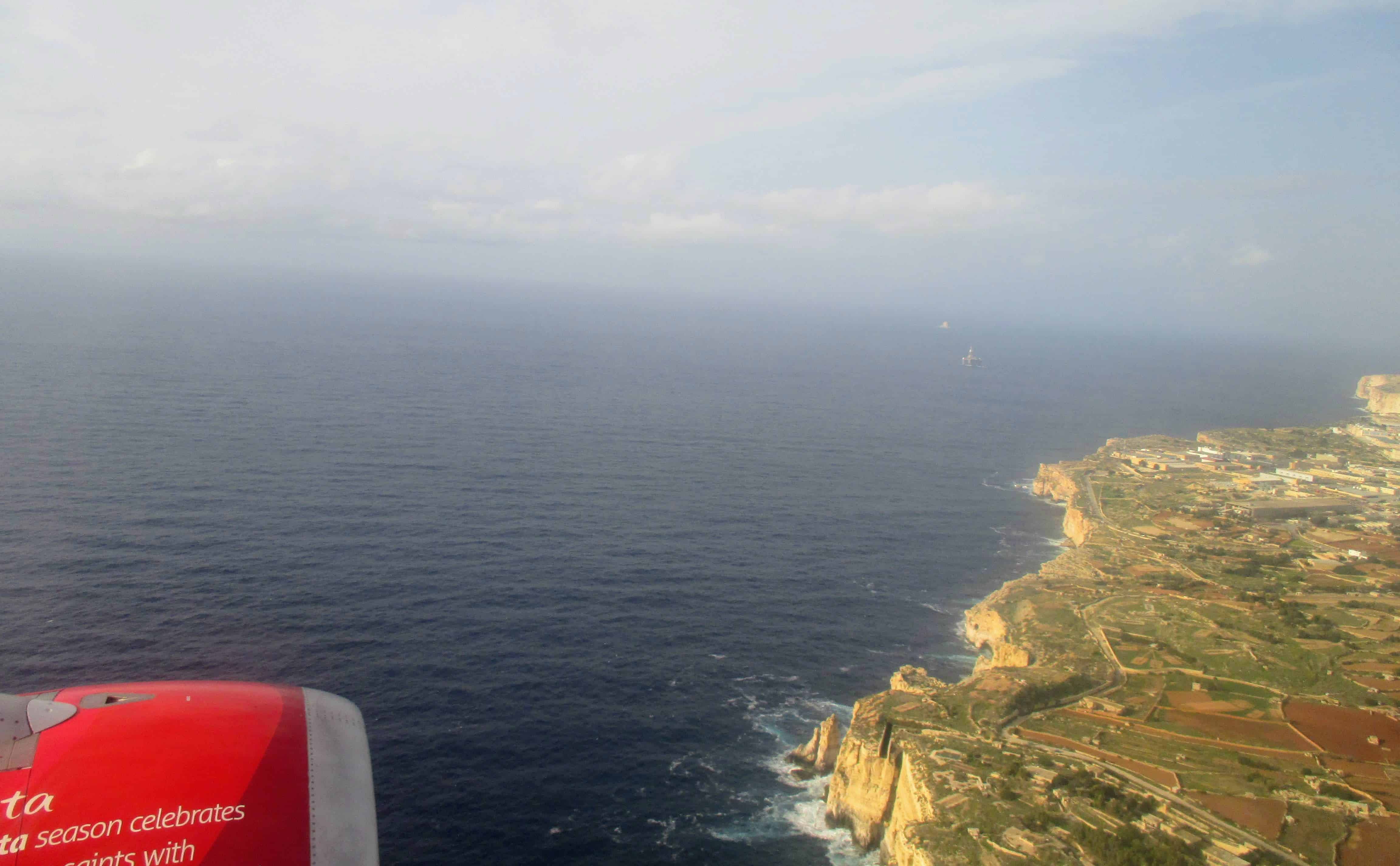 מלטה - מבט מהמטוס